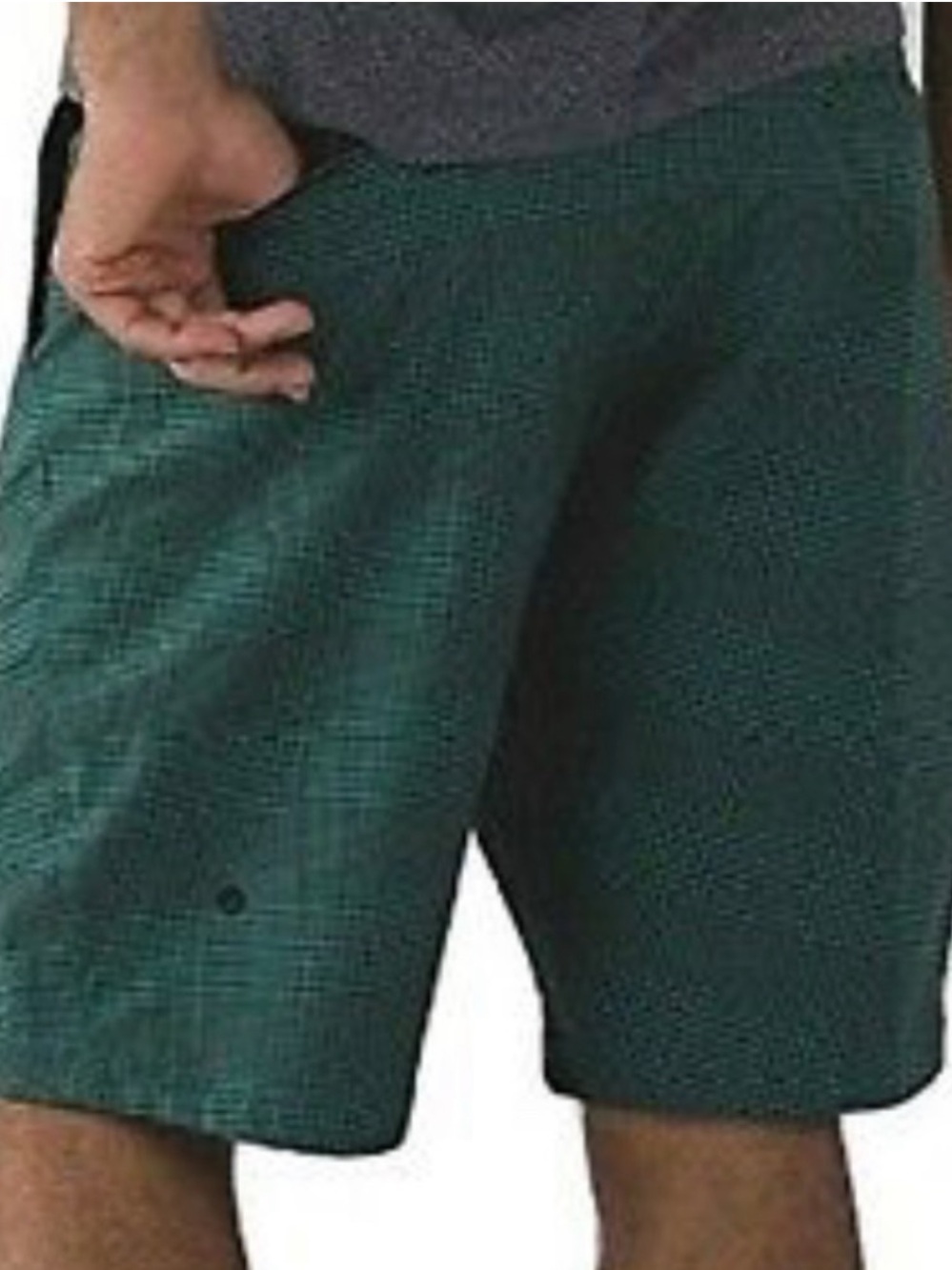 Lululemon Green Black Plaid Shorts Size 32